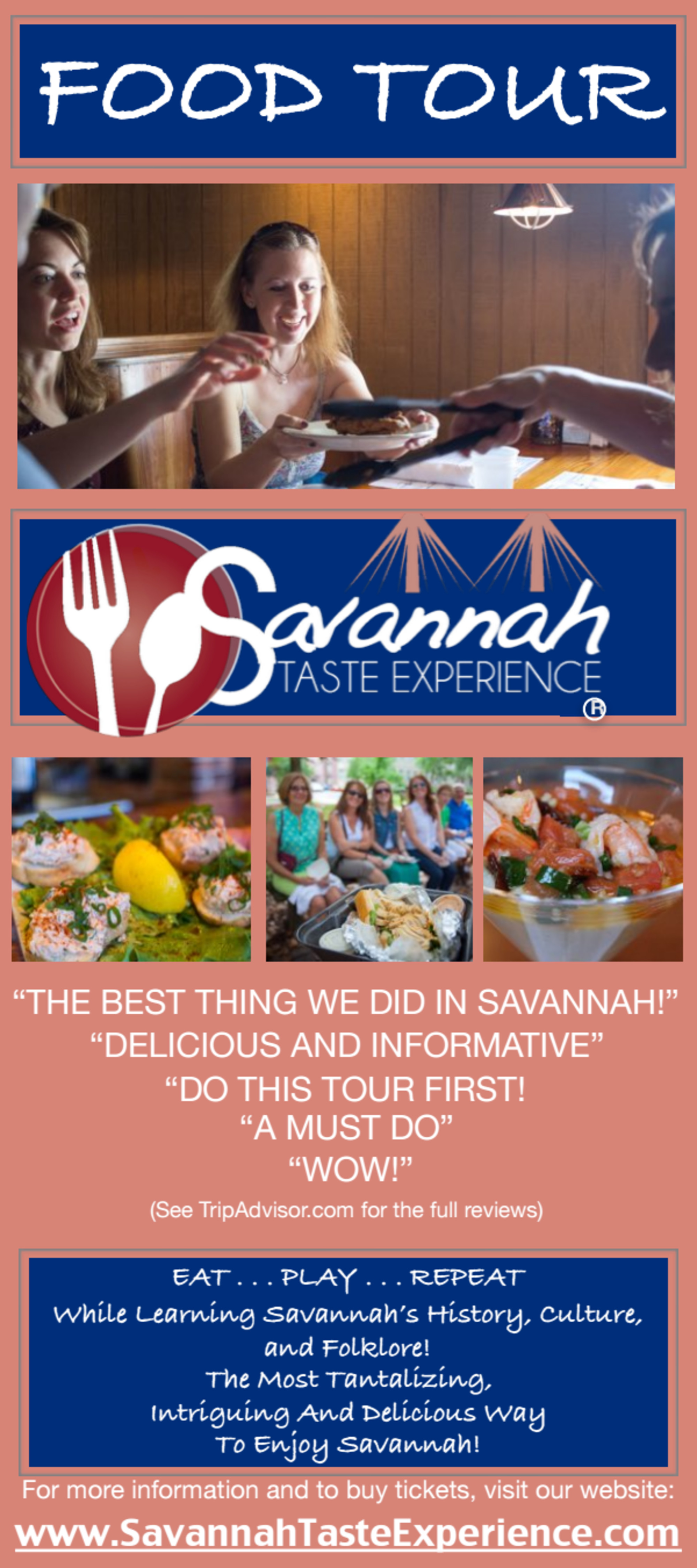 Savannah Taste Experience Rack Card