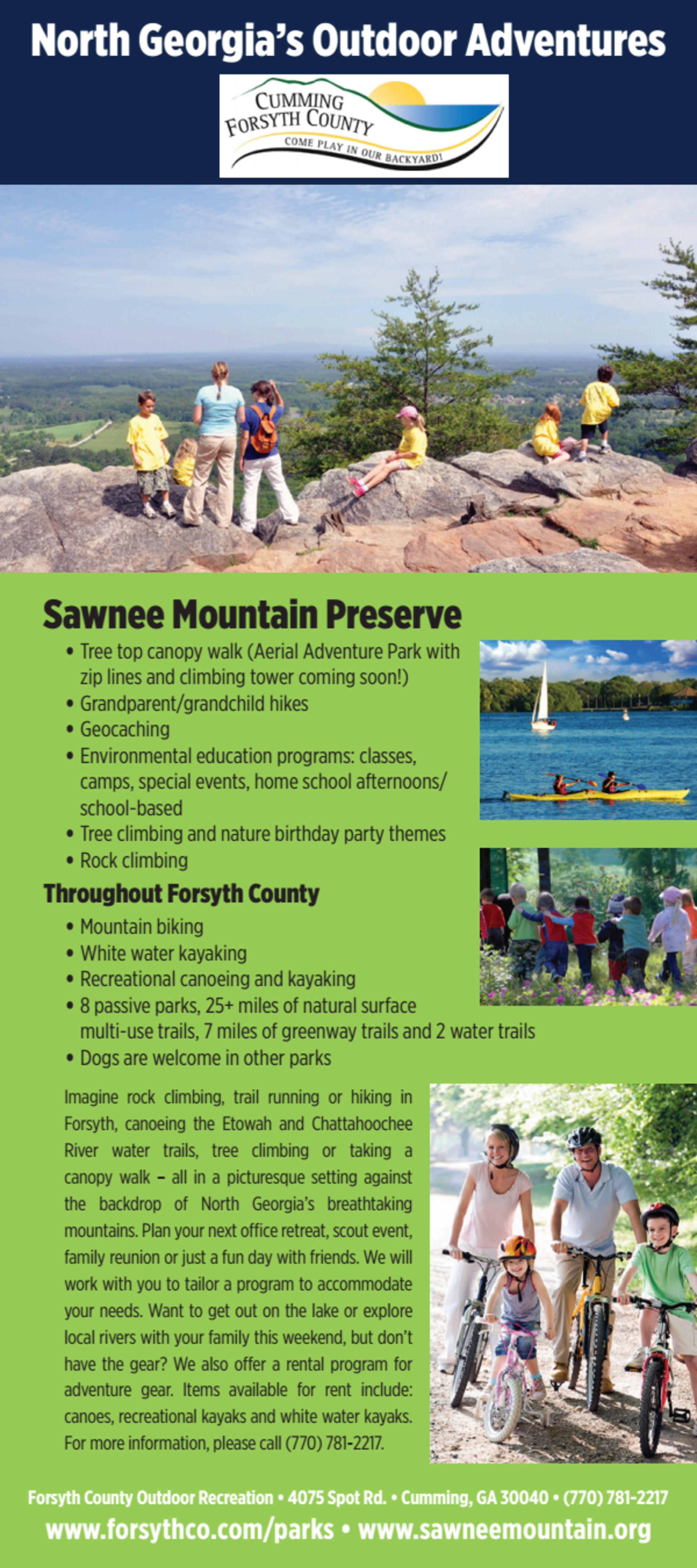 Sawnee Mountain Preserve- North Georgia's Outdoor Adventure- Com