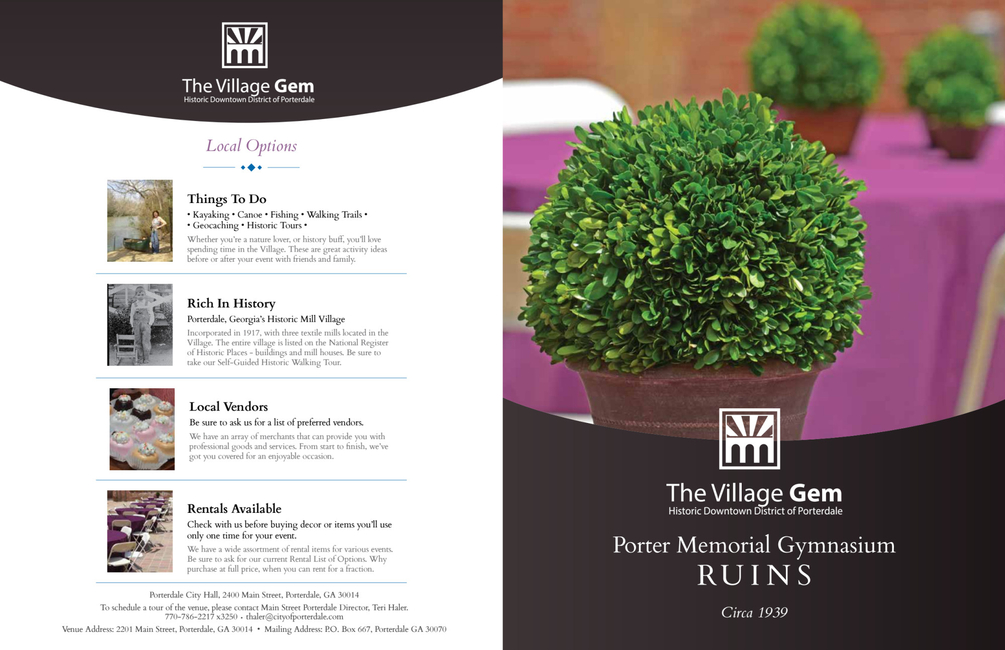 Porter Memorial Gymnasium - The Village Gem Event Center