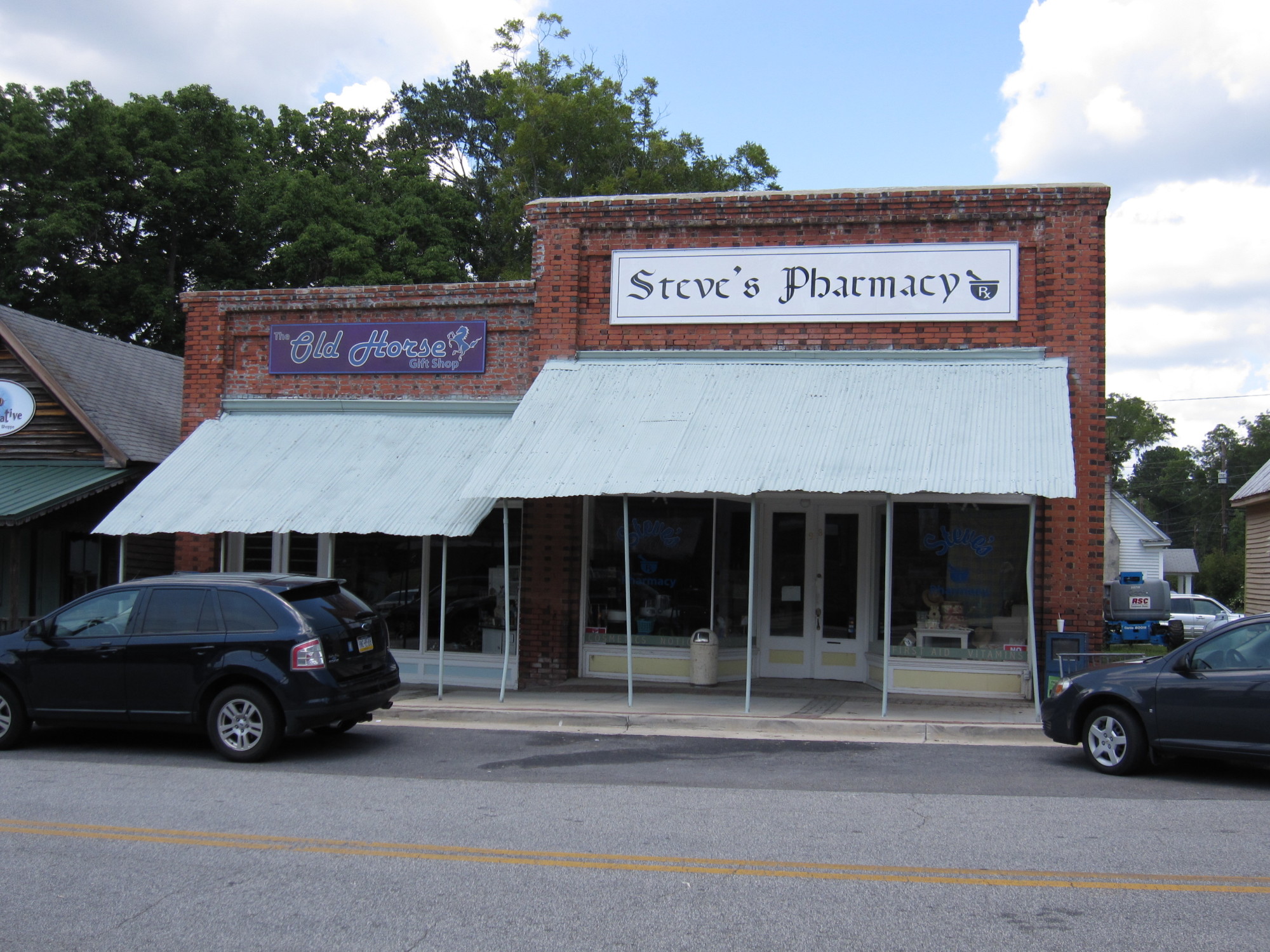 Historic Main Street storefront in Sharpsburg Georgia