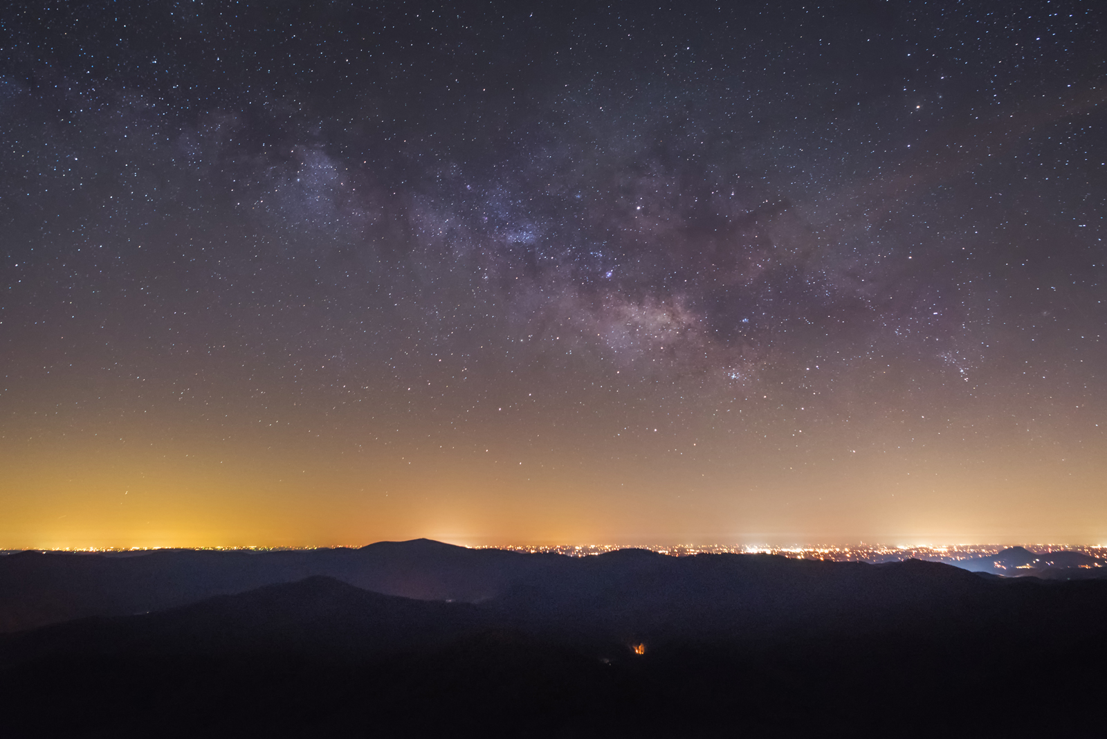 Milky Way at Brasstown Bald in Hiawassee, Georgia. Photo by Prashant Naik