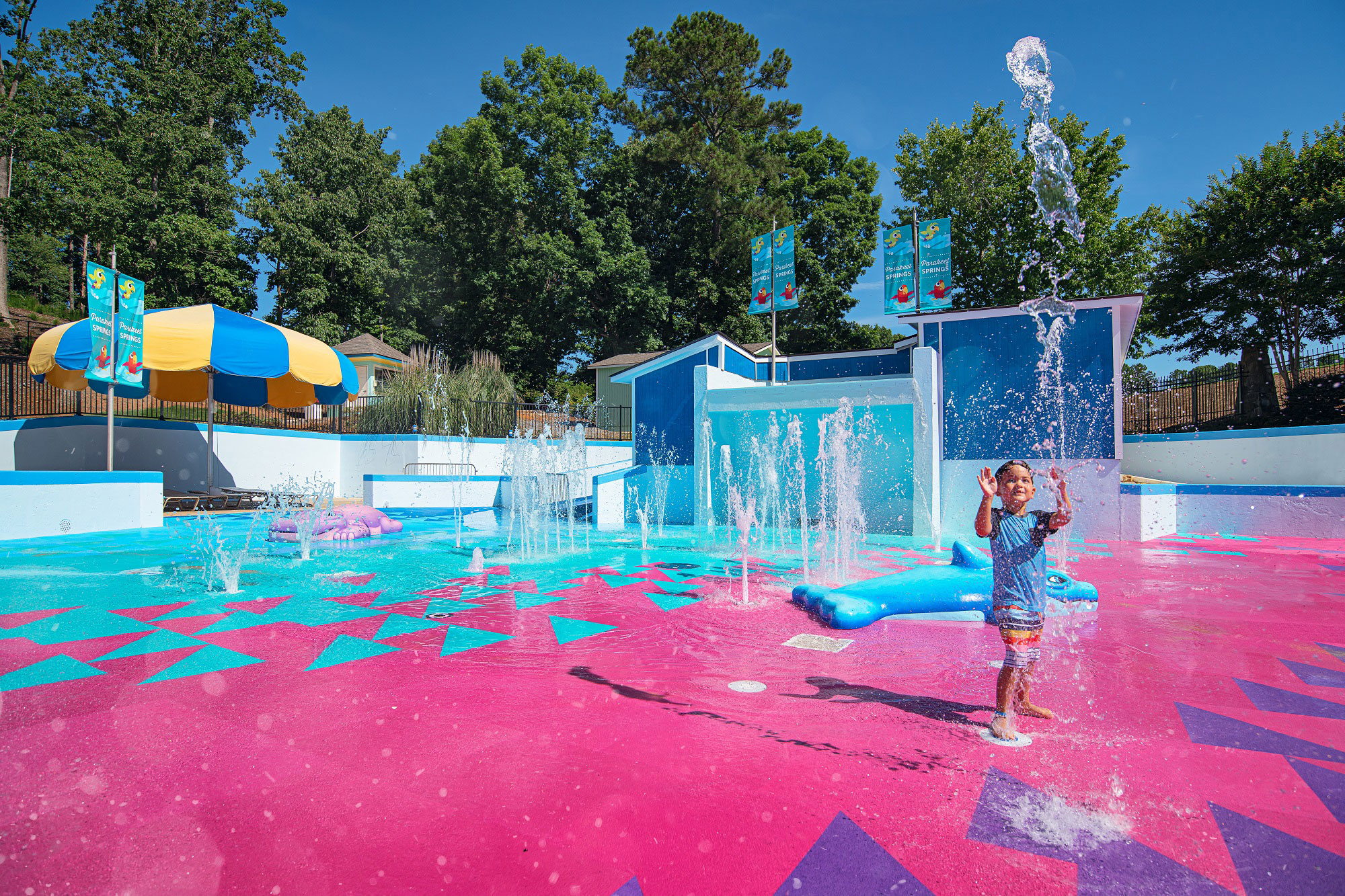 Parakeet Springs splash zone at Margaritaville at Lanier Islands in Buford, Georgia