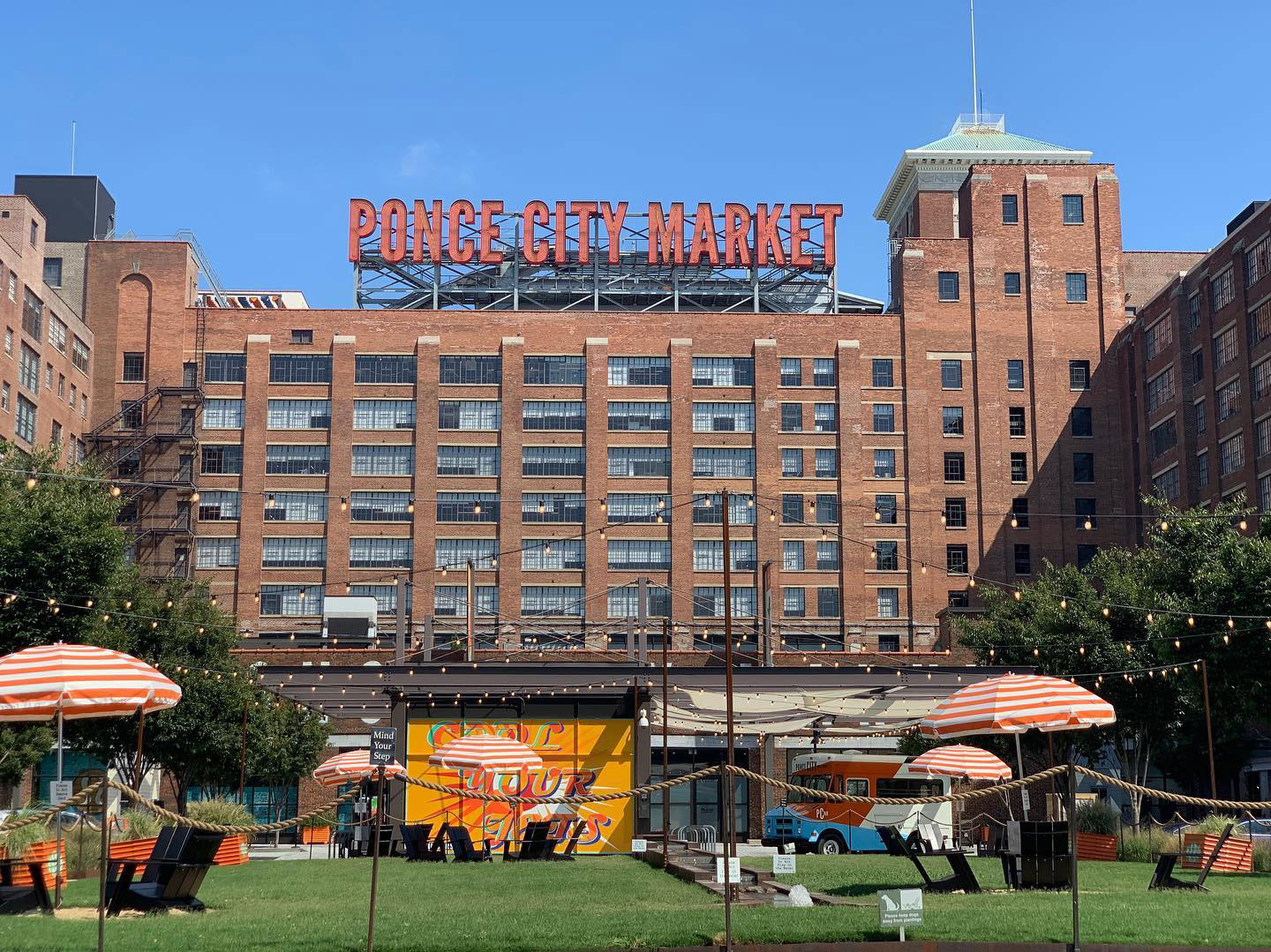 Exterior view of Ponce City Market in Atlanta, Georgia. Photo by @goexplauring