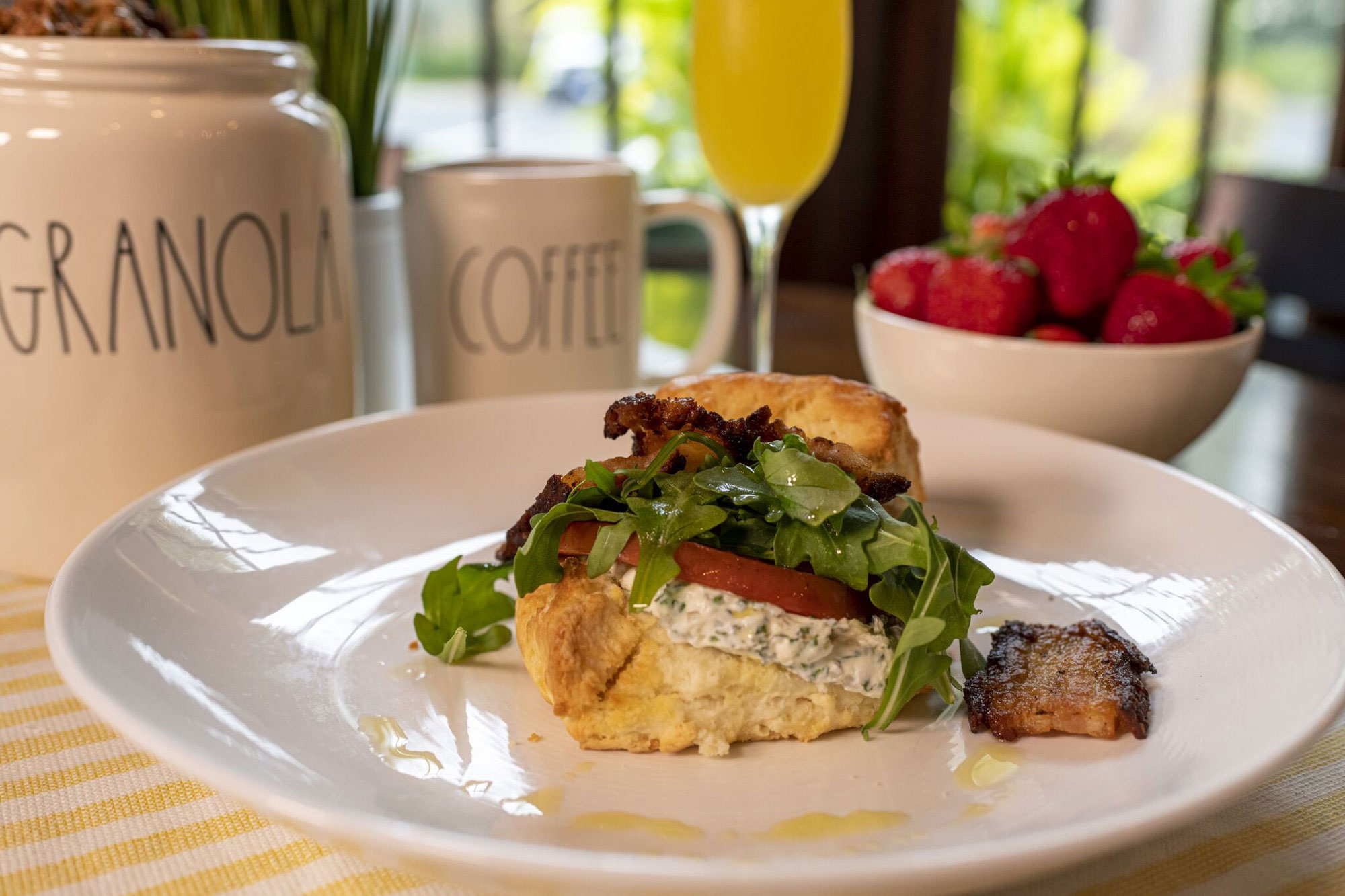 Pork belly biscuit at Halyards on St. Simons Island, Georgia