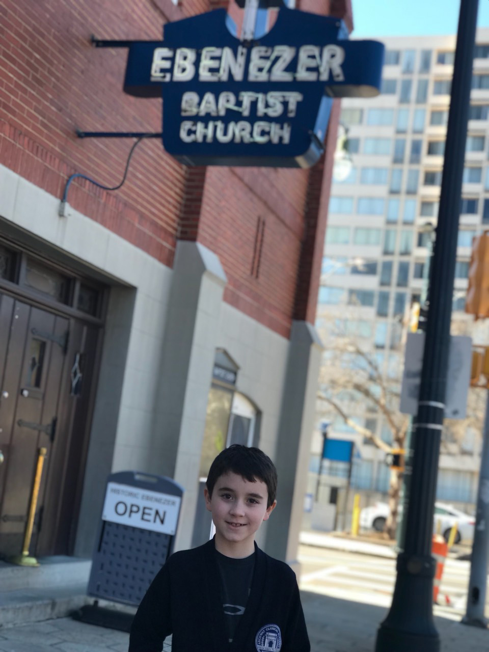 Visiting Historic Ebenezer Baptist Church. Photo by Corey Frank