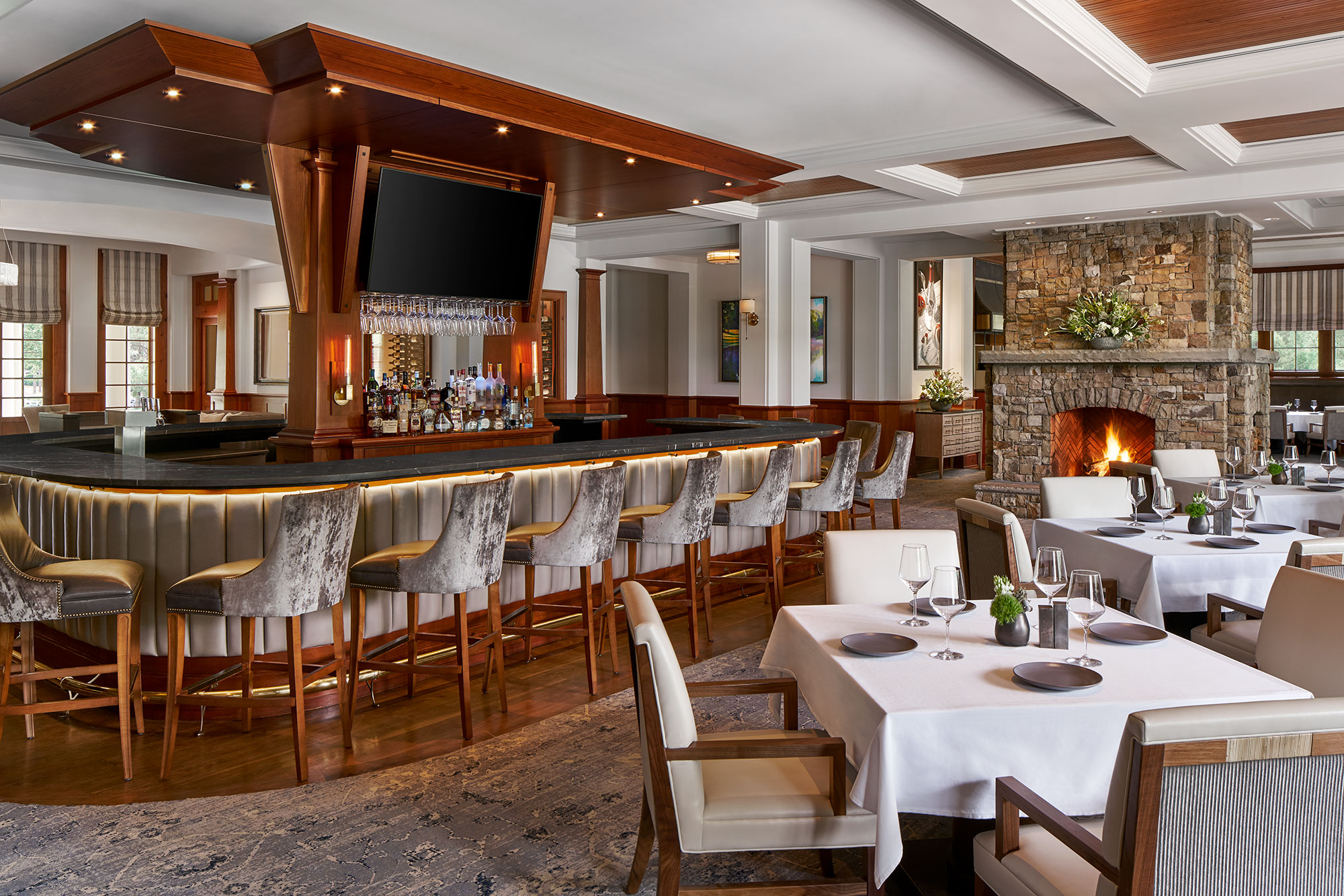 Linger Longer bar at the Ritz-Carlton Reynolds, Lake Oconee in Greensboro, Georgia