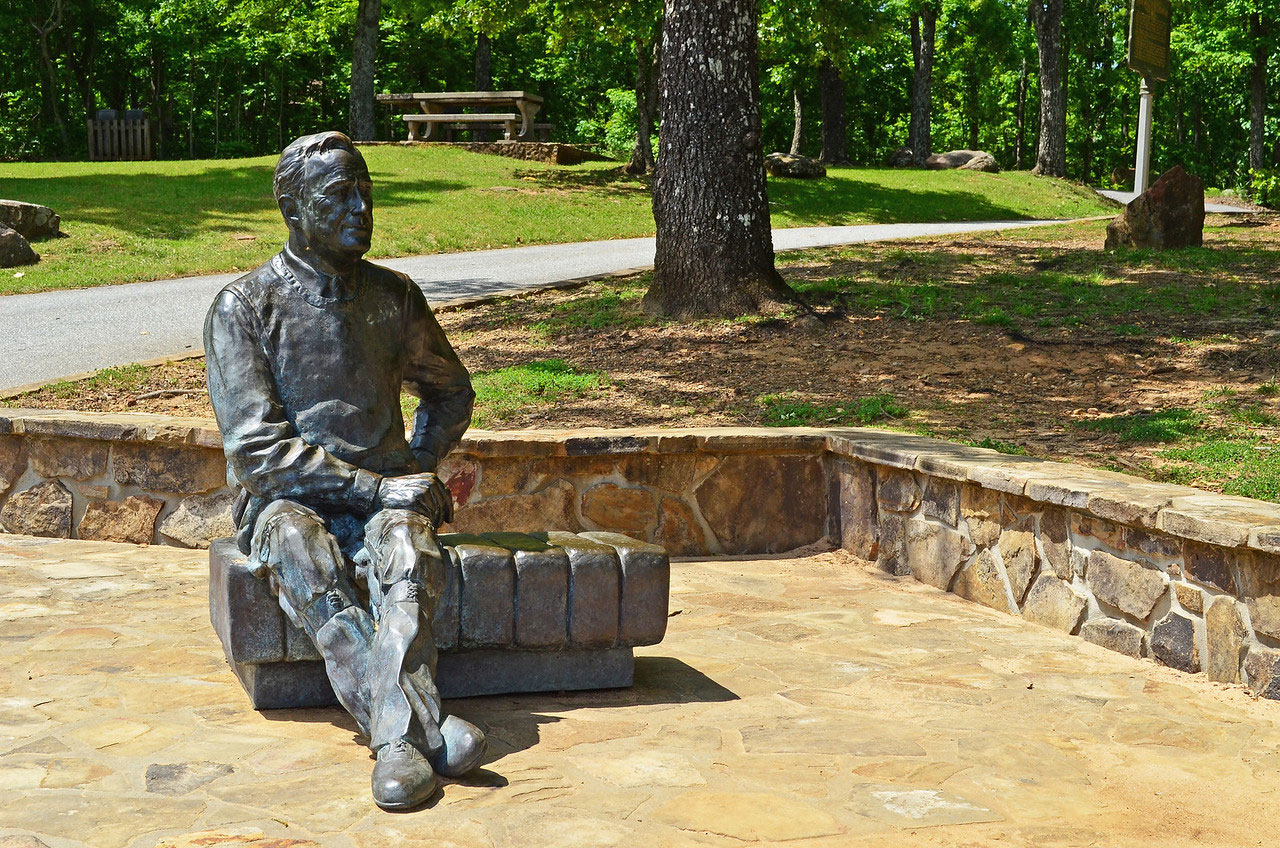 Statue of Franklin D. Roosevelt at F.D. Roosevelt State Park in Warm Springs, Georgia.