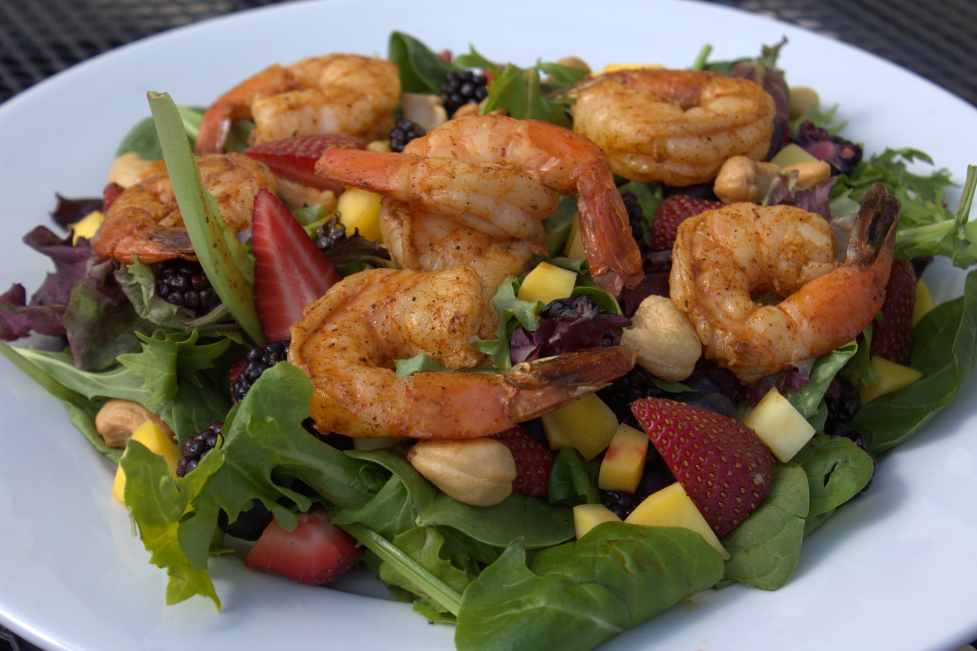Shrimp salad at North Beach Bar & Grill on Tybee Island, Georgia