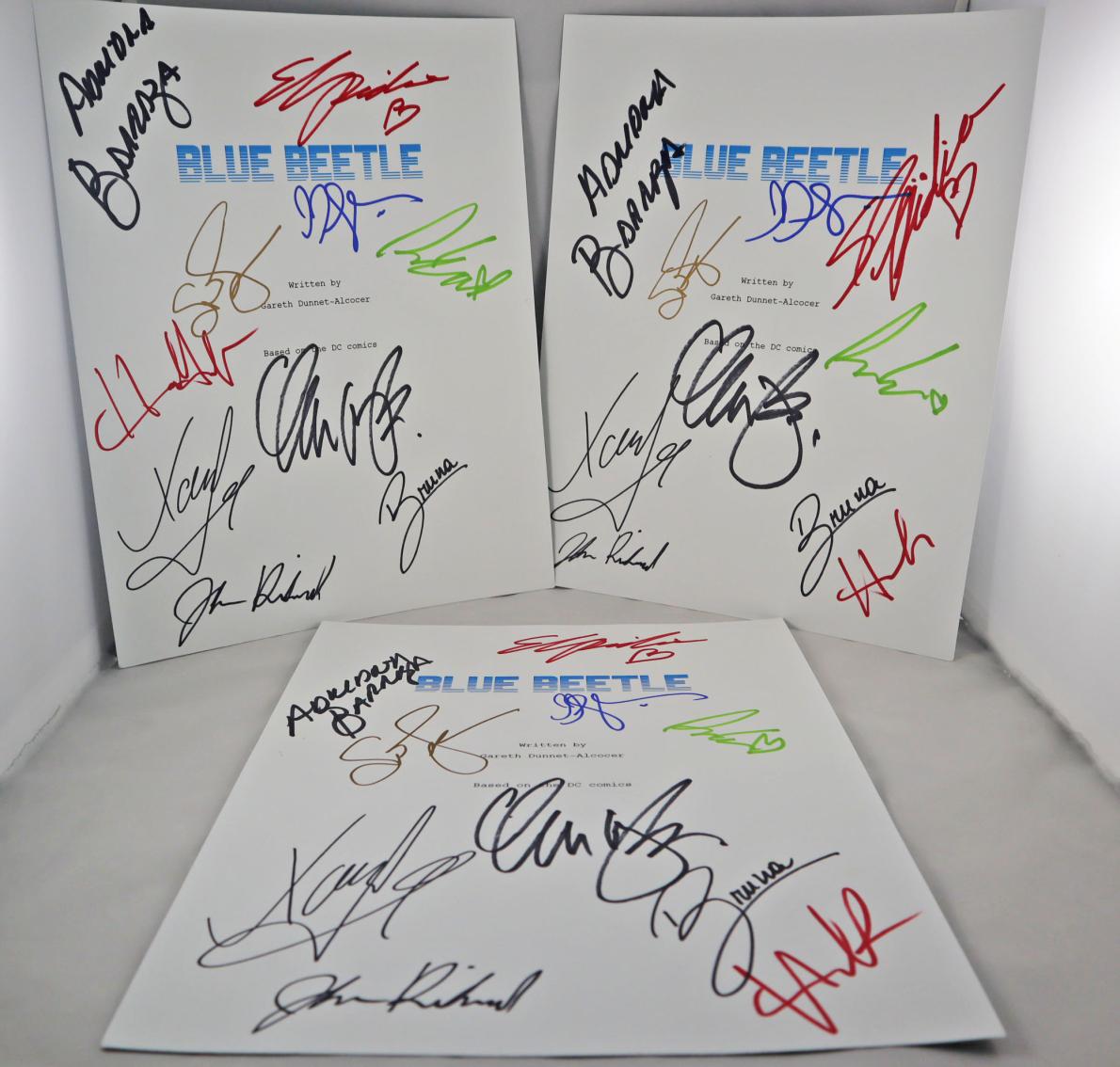 Autographed Blue Beetle Script Covers