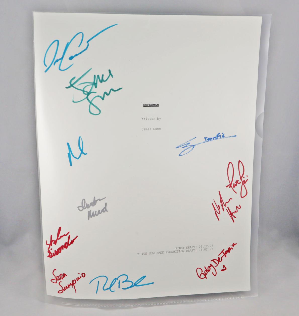 Autographed Superman Script Cover