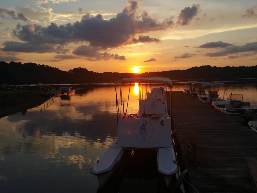 Sunset at Lake Lanier Olympic Park in Gainesville, Georgia