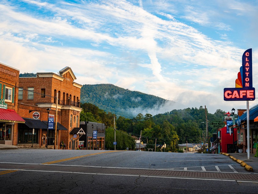 Downtown Clayton, Georgia. Photo by Jake Tekippe