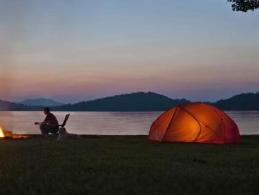 Camping on Lake Chatuge in Hiawassee, Georgia