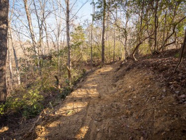 Mountain bike trails at Chicopee Woods in Gainesville, Georgia