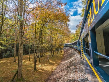 Blue Ridge Scenic Railway with fall foliage