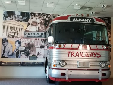 Bus exhibit at the Albany Civil Rights Institute