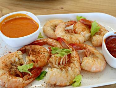 Shrimp at The Wharf on Jekyll Island, Georgia