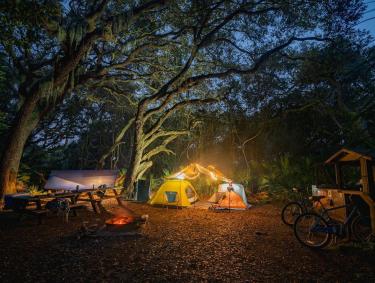 Camping on Cumberland Island. Photo by @damiandelgado
