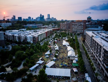 Aerial view of Atlanta Food & Wine Festival