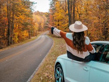 Girl on a road trip in Fort Mountain State Park in Chatsworth, Georgia. Photo by @goanniewhere