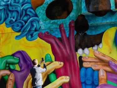 Roberto Hernandez mural in Brookhaven