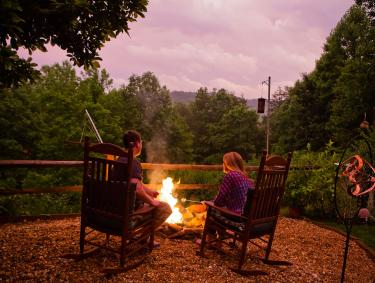Couple enjoying a romantic trip to Blue Ridge, Georgia, at Aska Lodge Bed & Breakfast