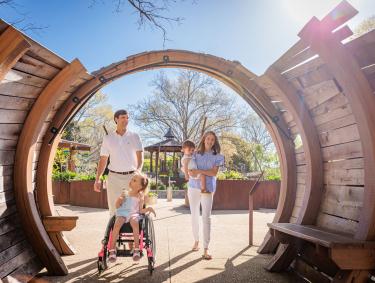 Family at the State Botanical Garden of Georgia. Photo by Bryan Redding, @visitathensga