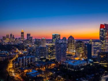 Sunset over Atlanta, Georgia