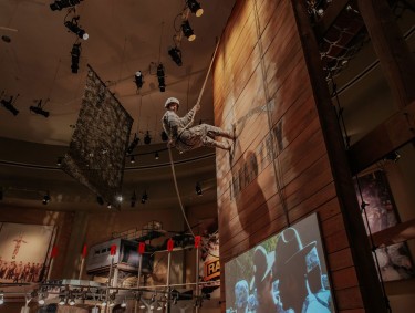 Exhibit on rappelling at National Infantry Museum
