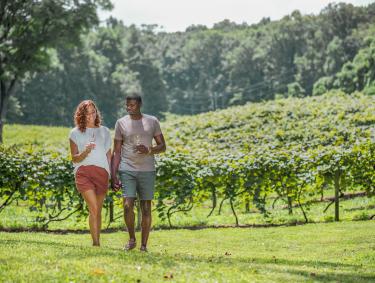 Couple at Cartecay Vineyards in Ellijay, Georgia
