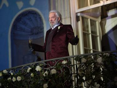 Donald Sutherland during filming of The Hunger Games: Catching Fire in Atlanta, Georgia