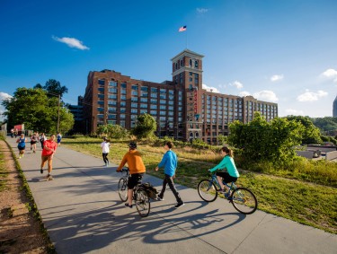 Cycling on the Atlanta BeltLine near Ponce City Market