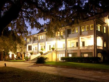 The Greyfield Inn at night on Cumberland Island, Georgia