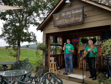 Musicians at Chateau Meichtry in Ellijay