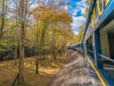Blue Ridge Scenic Railway with fall foliage