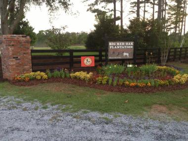 Entrance to Big Red Oak Plantation in Gay, Georgia