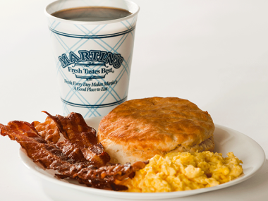 Biscuit breakfast at Martin's Restaurant in Powder Springs, Georgia