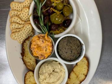 Hummus plate at Sky Valley Club in Sky Valley, Georgia