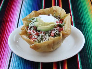 Taco salad at Taqueria La Oaxaquena in Jonesboro, Georgia