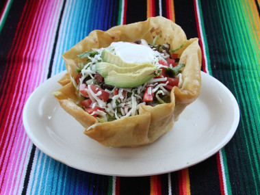 Taco salad at Taqueria La Oaxaquena in Jonesboro, Georgia