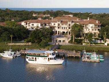 Aerial view of the Cloister on Sea Island, Georgia