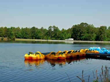 Paddle boats at Gordonia-Alatamaha State Park in Reidsville, Georgia