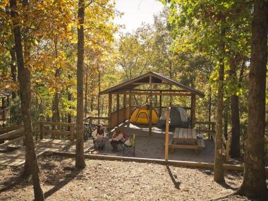 Camping at Victoria Bryant State Park in Royston, Georgia