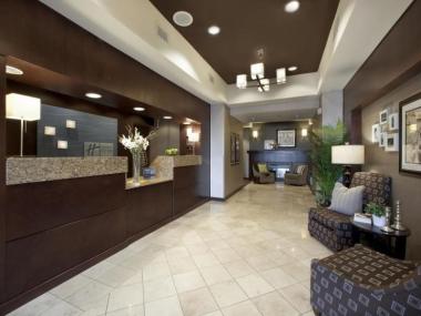 Front lobby of the Holiday Inn Express & Suites in Austell, Georgia
