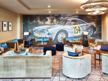 Lobby of Kimpton hotel in Hapeville, Georgia