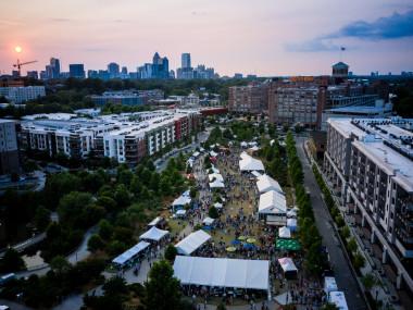 Aerial view of Atlanta Food & Wine Festival