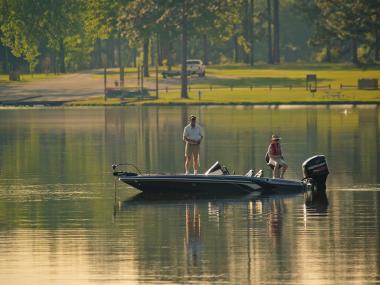 Fishing on Lake Seminole in Donalsonville, Georgia
