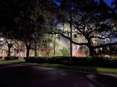 Savannah, Georgia, at night