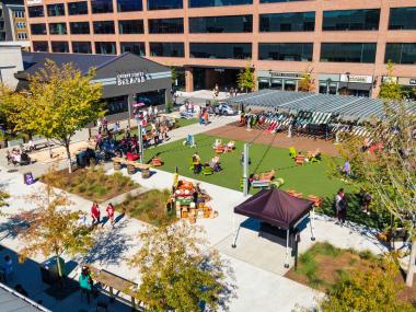 An outdoor plaza in Cumming, Georgia