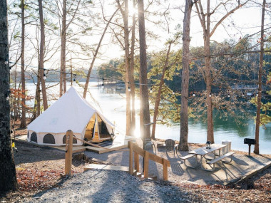 Glamping on Lake Lanier in Cumming, Georgia